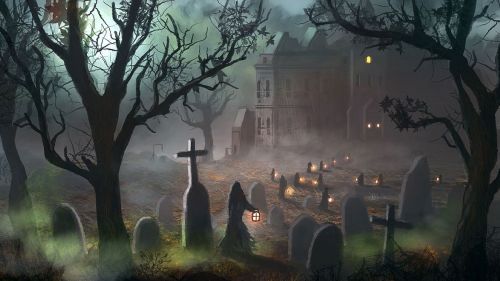 Graveyard Halloween HD Wallpaper