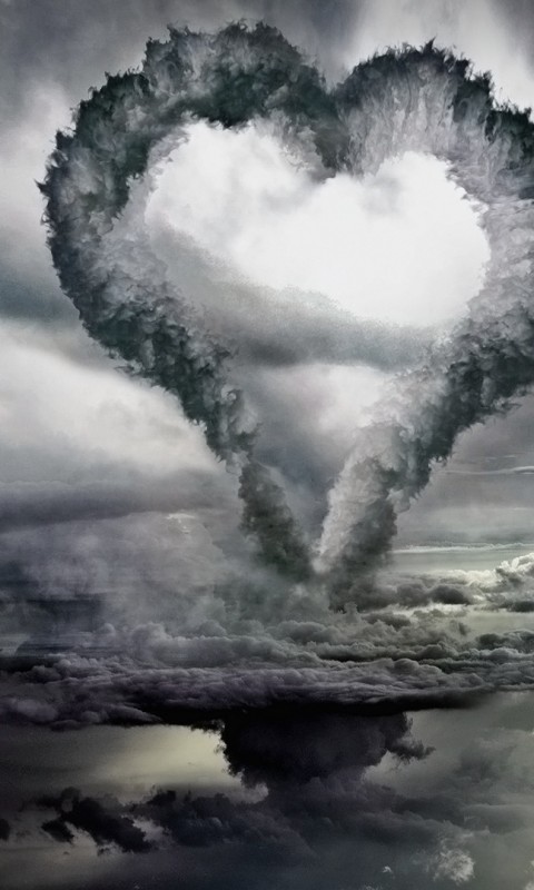 Heart shaped cloud HD Wallpaper