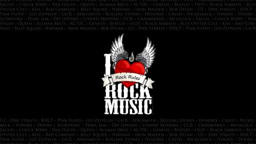 I Love Rock Music Full Hd Wallpaper for Desktop and Mobiles