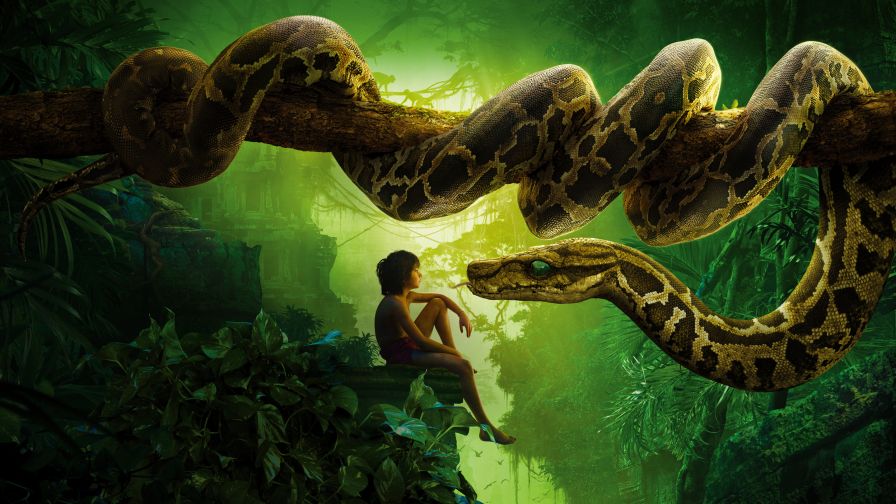 Jungle Book Snake Kaa Mowgli Hd Wallpaper for Desktop and Mobiles