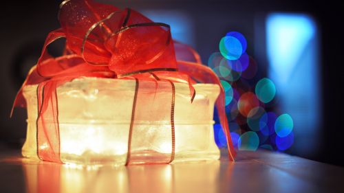 Lighted Gift Box HD Wallpaper