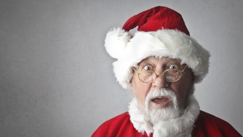 Man in Santa Claus Costume HD Wallpaper
