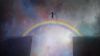 Man over the rainbow HD Wallpaper