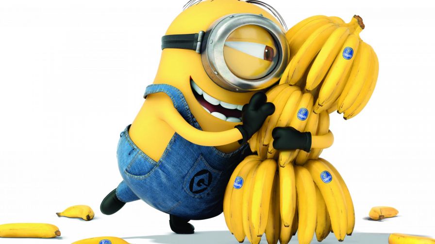 Minion Holding A Bunch of Bananas Wallpaper for Desktop and Mobiles