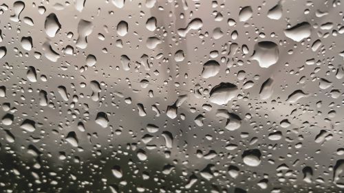 Monochrome rain drops HD Wallpaper