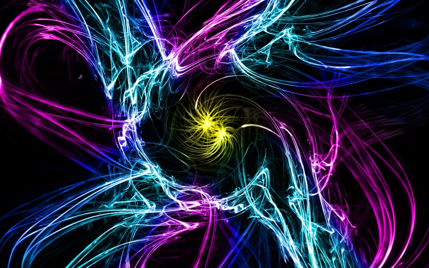 Multicolored glowing lines HD Wallpaper