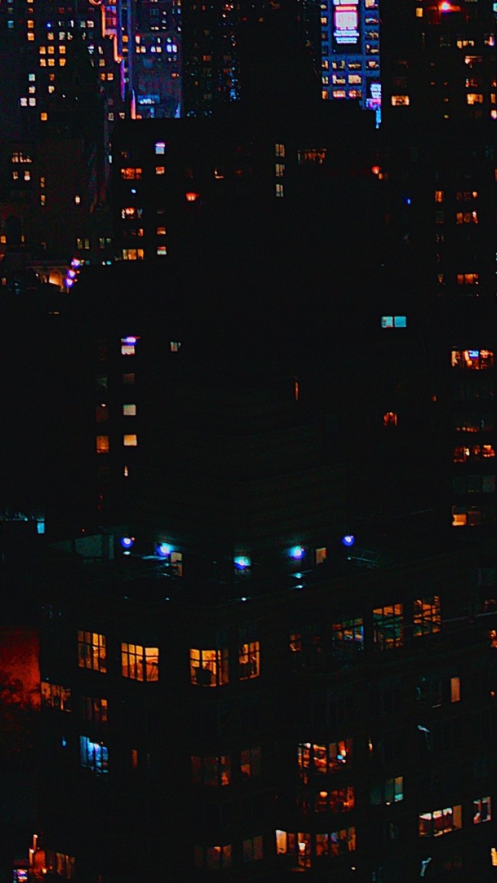 Night city lights HD Wallpaper