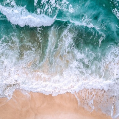 Ocean's waves aerial view HD Wallpaper