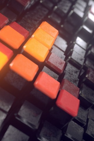 Orange cubes HD Wallpaper