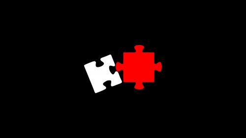 Pair of puzzle pieces HD Wallpaper