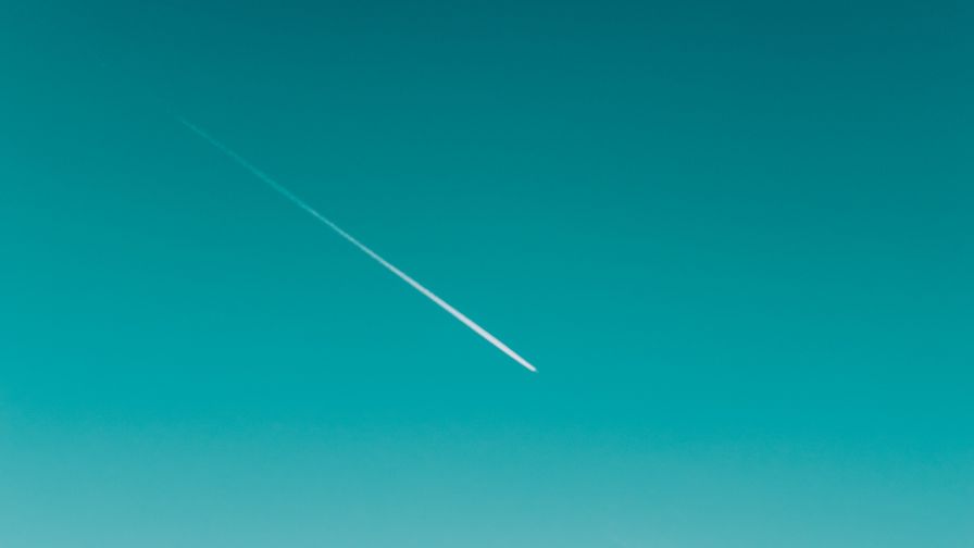 Plane trace at the sky HD Wallpaper