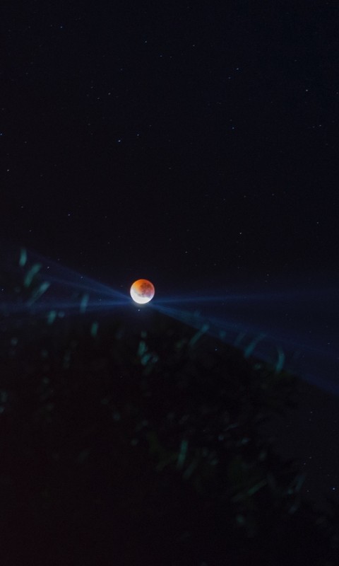 Red moon eclipse HD Wallpaper