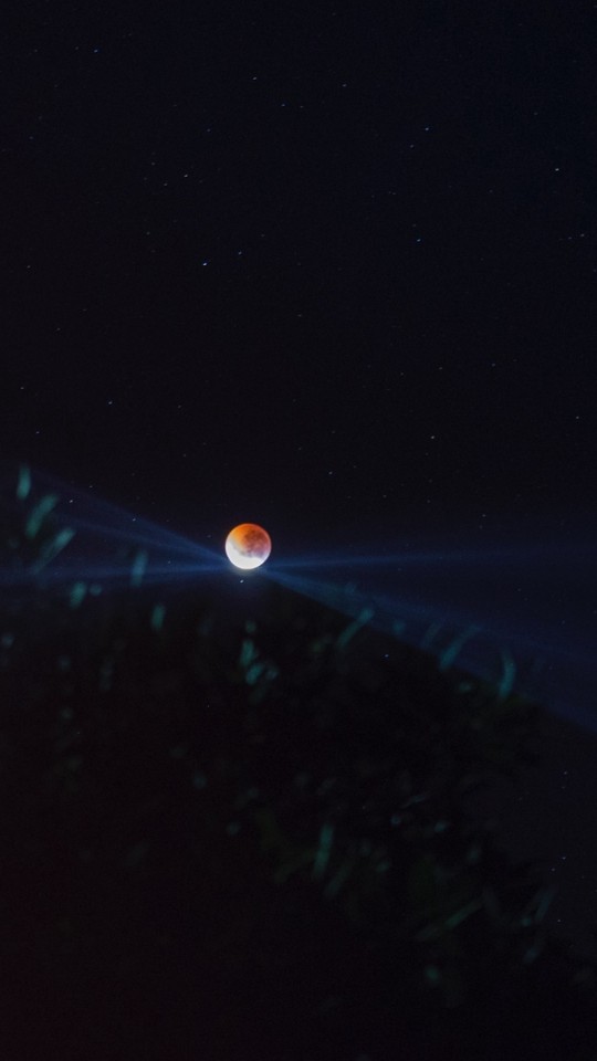 Red moon eclipse HD Wallpaper