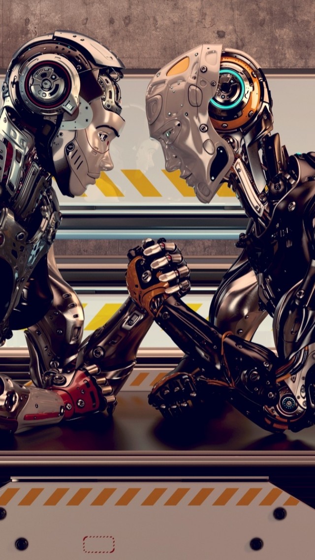 Robots wrestling HD Wallpaper