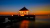 Romantic sunset at the pier HD Wallpaper