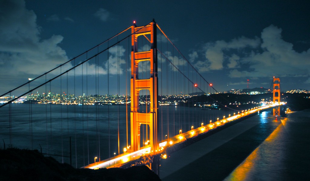 San Francisco Bridge at Night Full HD Wallpaper