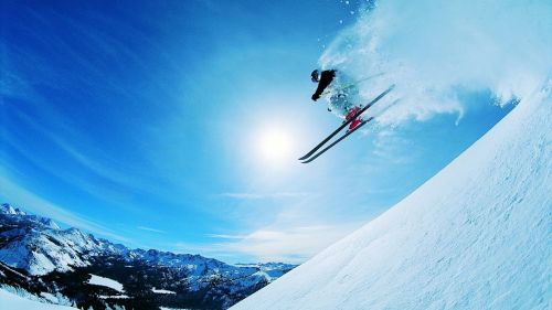 Snow Skiing Wallpaper for Desktop and Mobiles