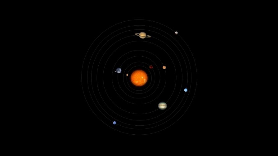 Solar system circles HD Wallpaper