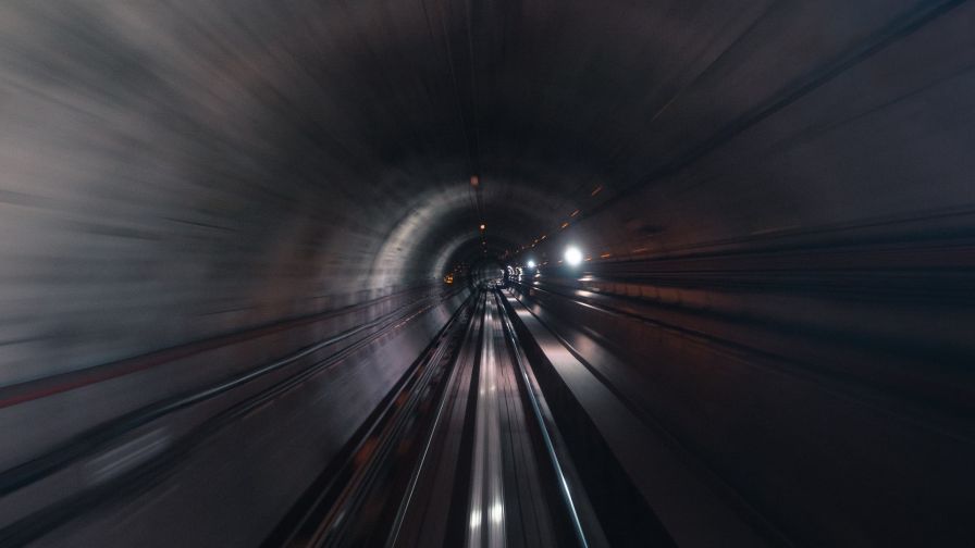 Speeding over the tunnel HD Wallpaper