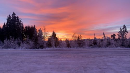 Sunrise at winter HD Wallpaper