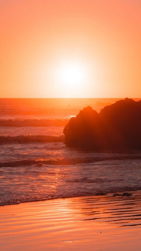 Sunset at sea HD Wallpaper