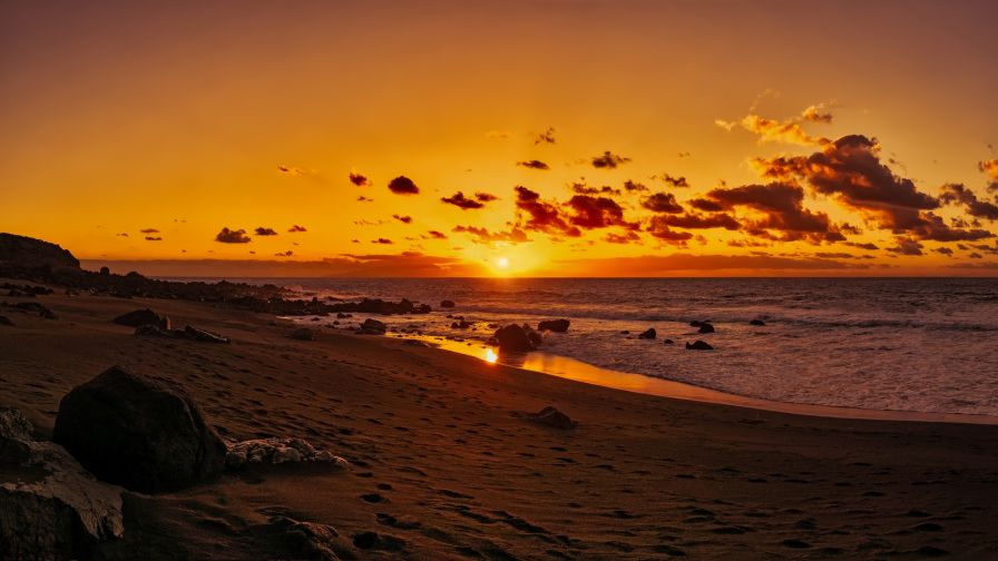Sunset at the Canary islands HD Wallpaper