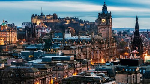 Wonderful view of Edinburgh HD Wallpaper